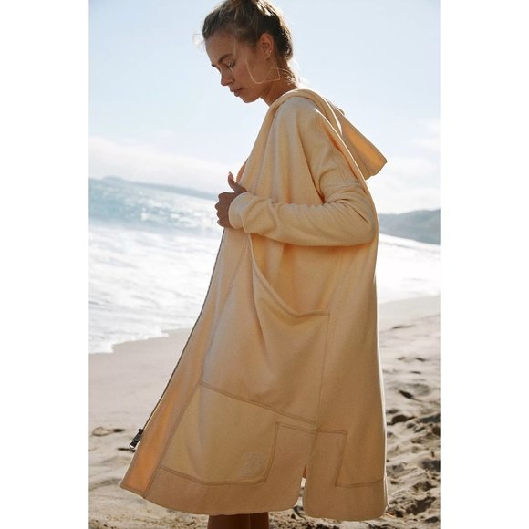 Free People Logan Zip Up Hoodie Maxi In Bubbly Size XS